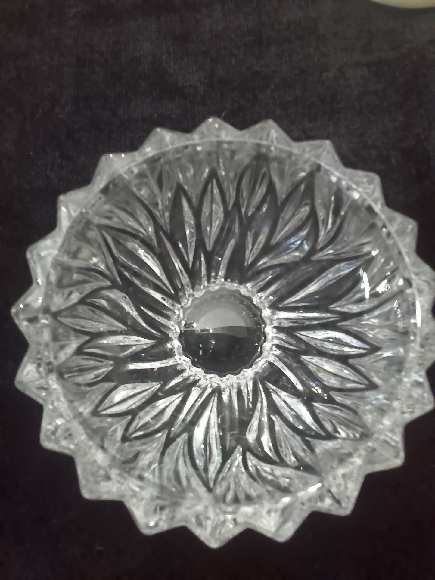 Noritake "Satin Leaves" Crystal Votive Candleholder