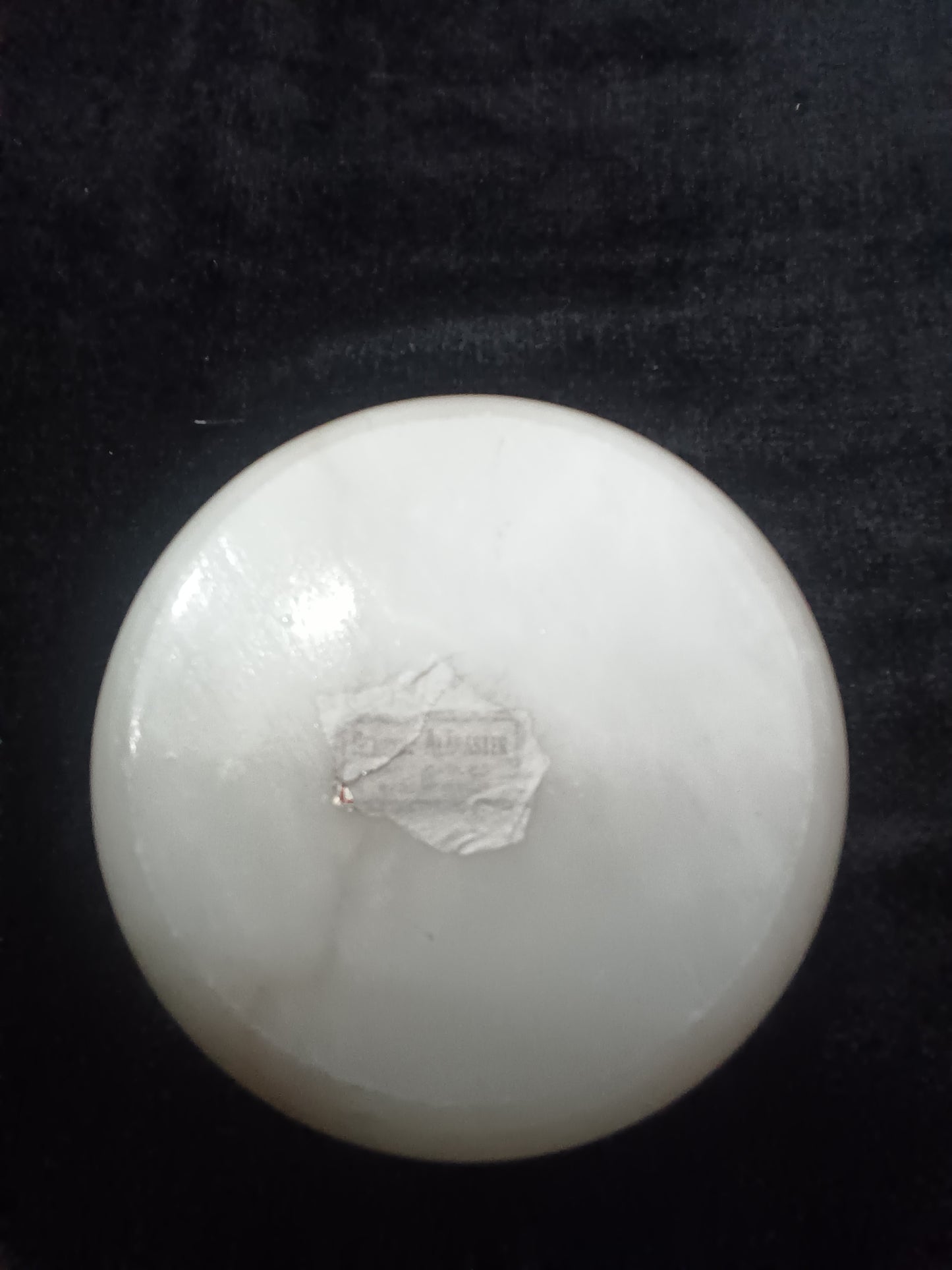 Hand Carved Alabaster Round Hinged Italian Trinket Box