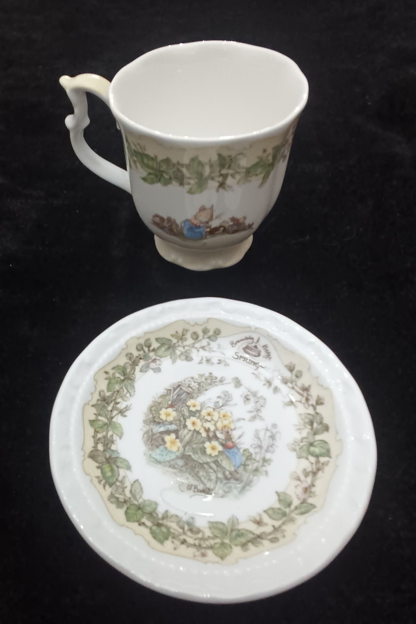 Vintage Royal Doulton "Spring Beaker" England Bone China 2 Piece Set