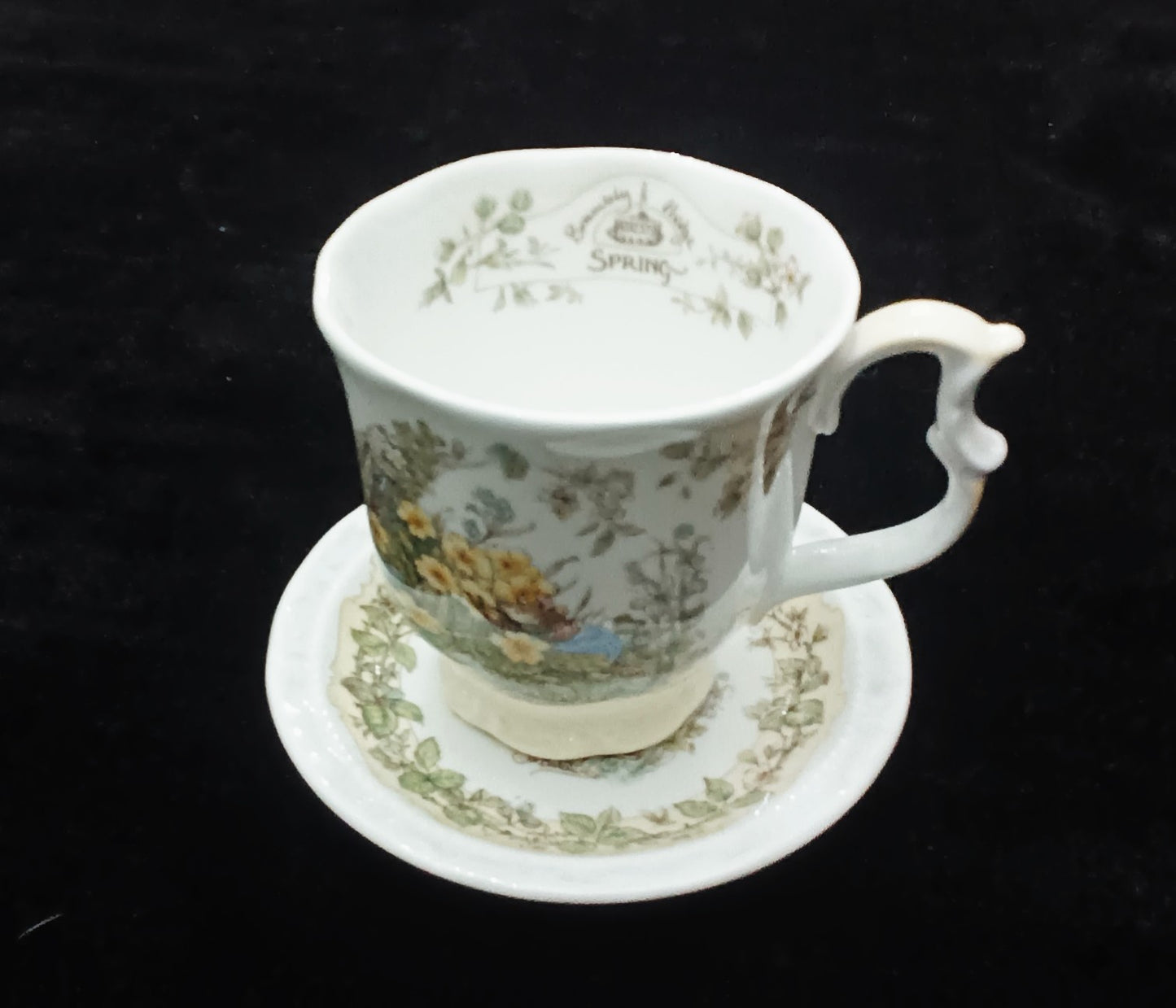 Vintage Royal Doulton "Spring Beaker" England Bone China 2 Piece Set