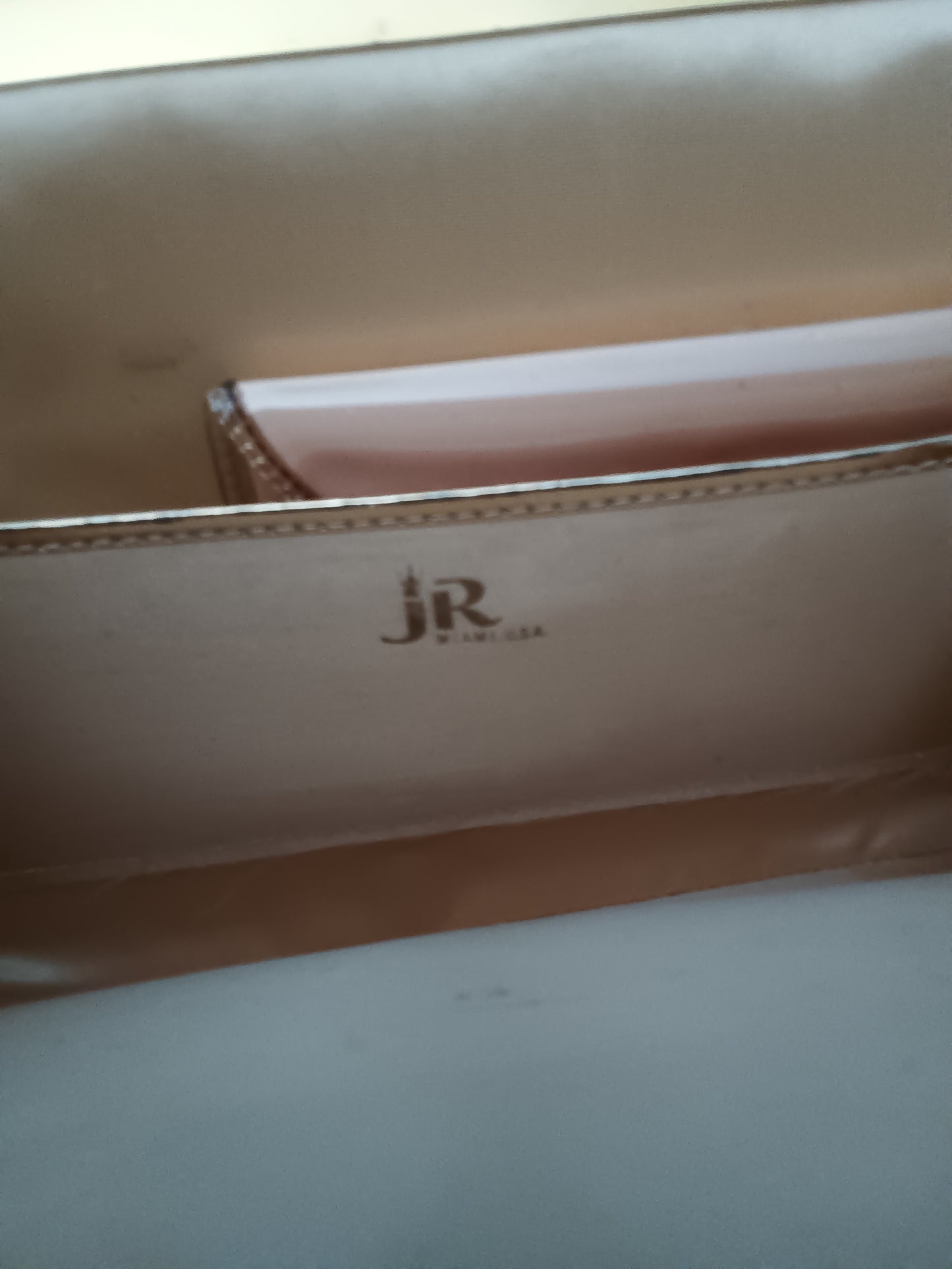 Vintage Black Satin Clutch Bag with Brass Trim Closure