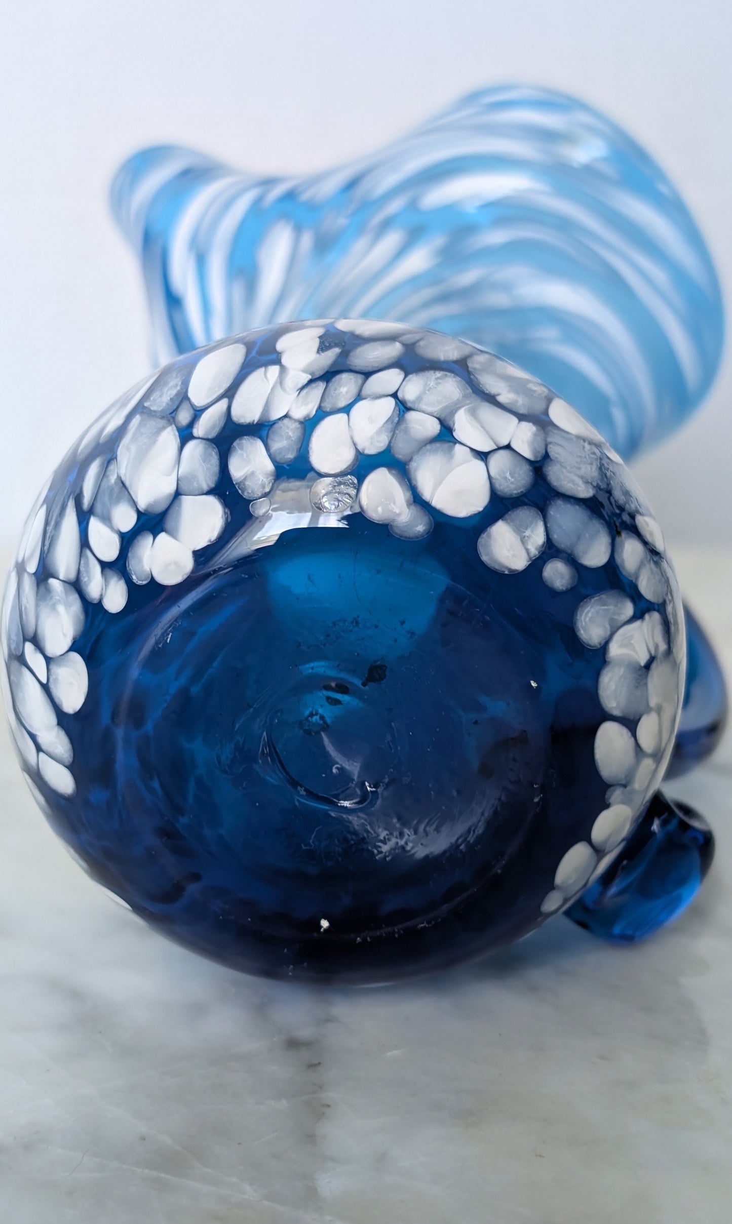Vintage Morano Style Blown Glass Vase