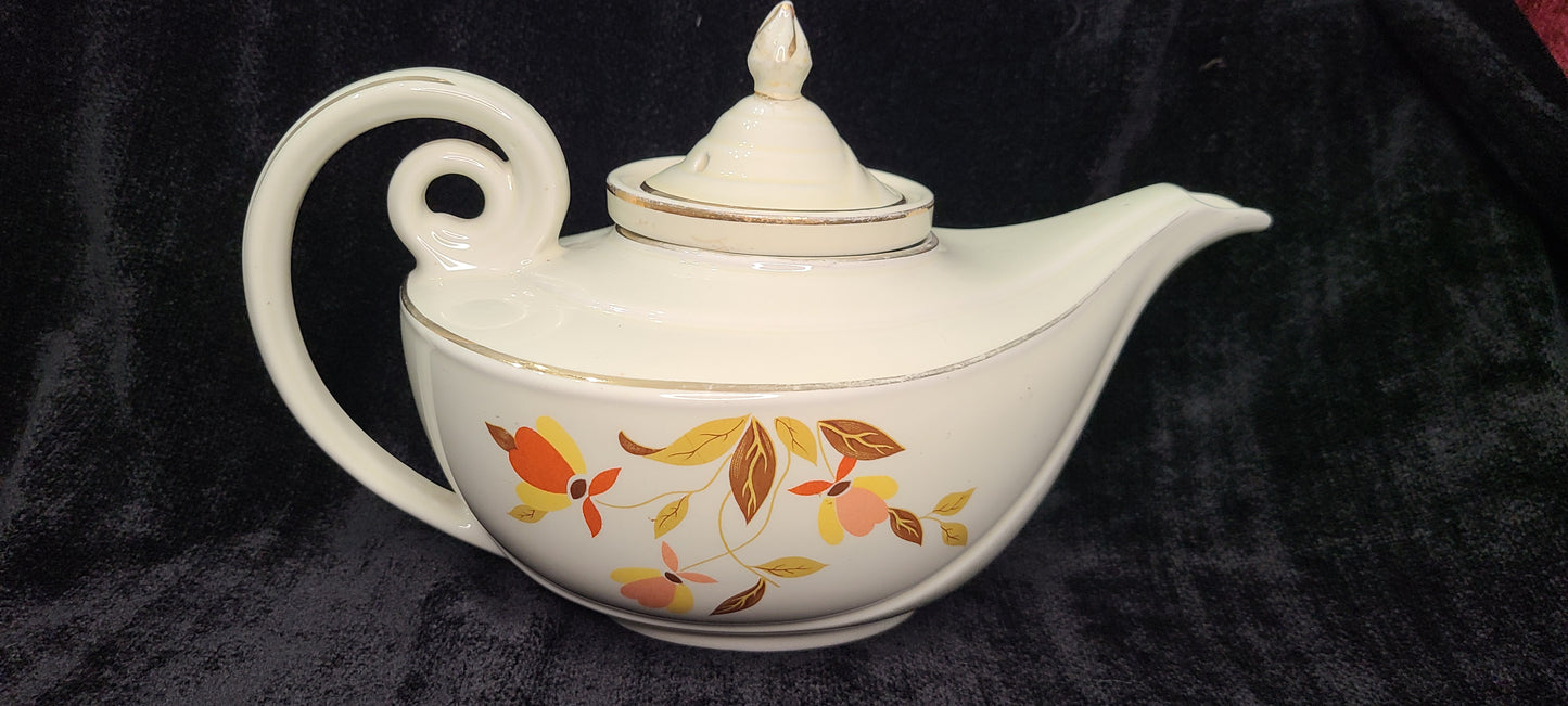 Vintage "Aladdin" Style Autumn Leaf Pattern Teapot