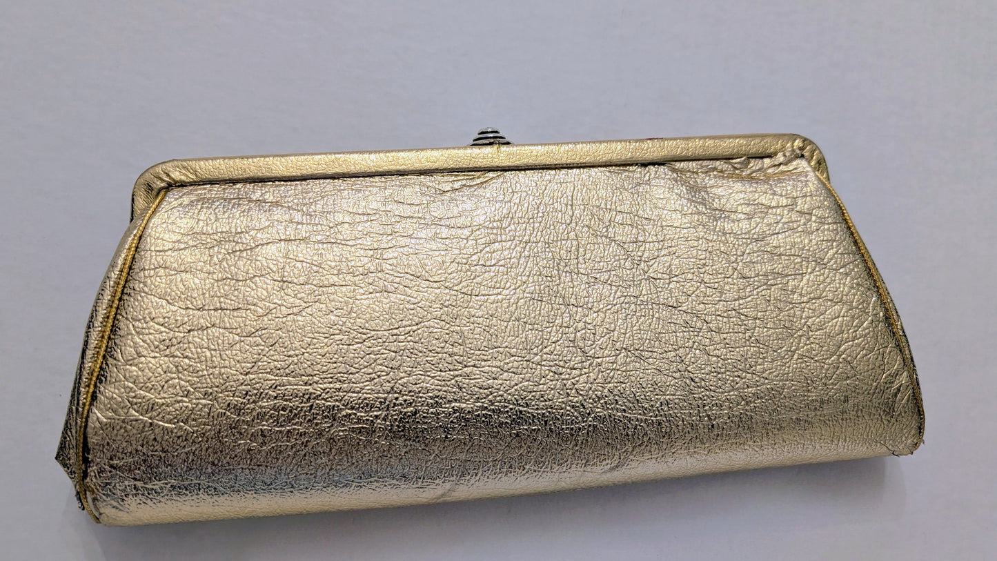 Vintage Gold Lame Clutch