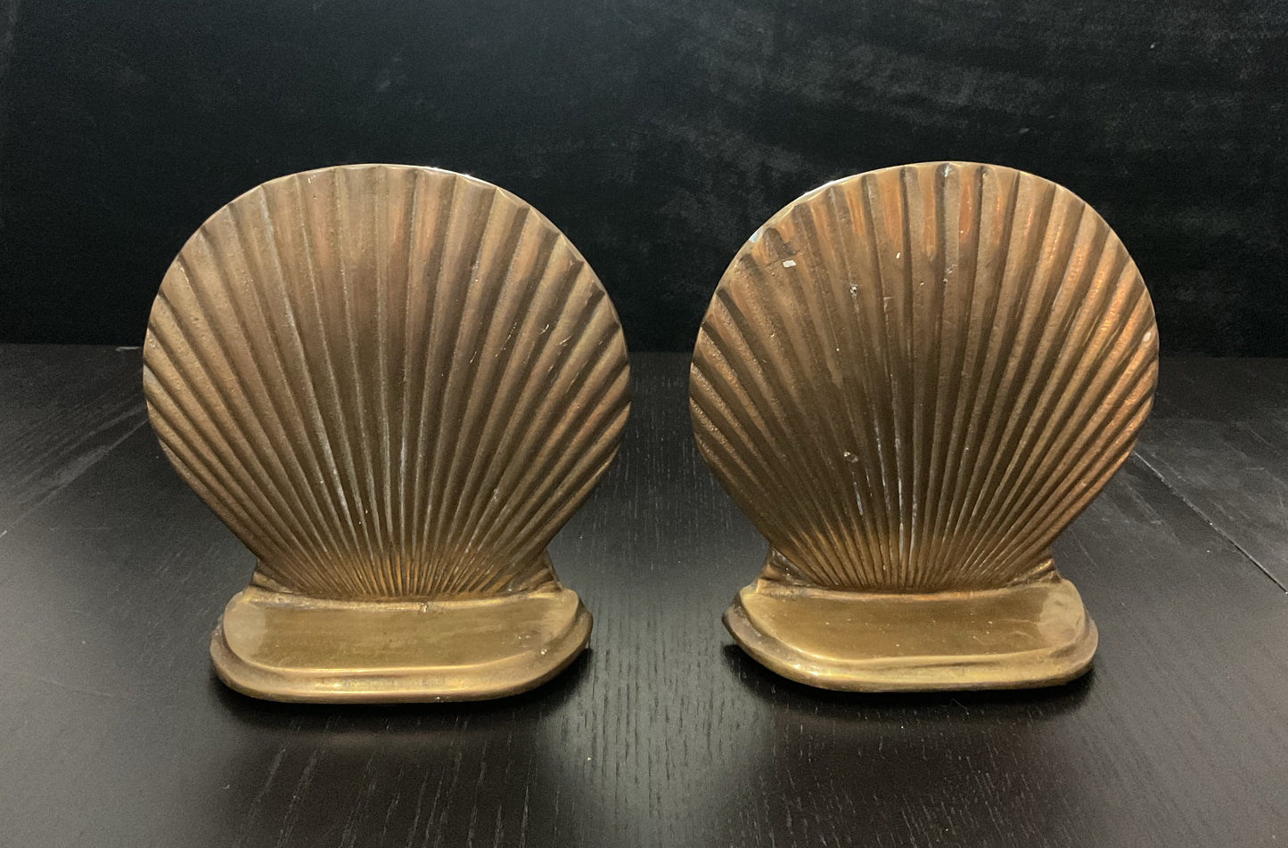 Brass Seashell Bookends